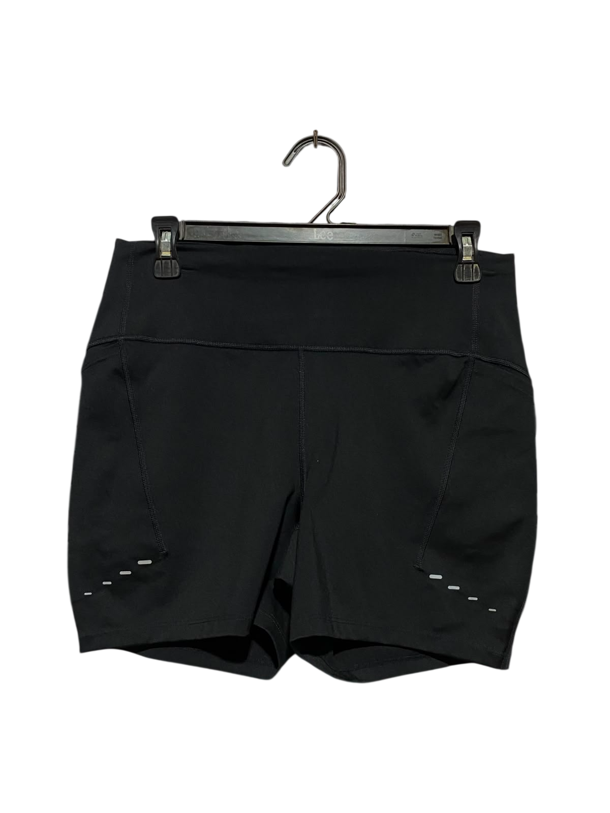 NIKE |L| WAIST 28| B36| HIGH-RISE ATHLETIC RUNNING SHORTS WITH SIDE POCKETS - BLACK
