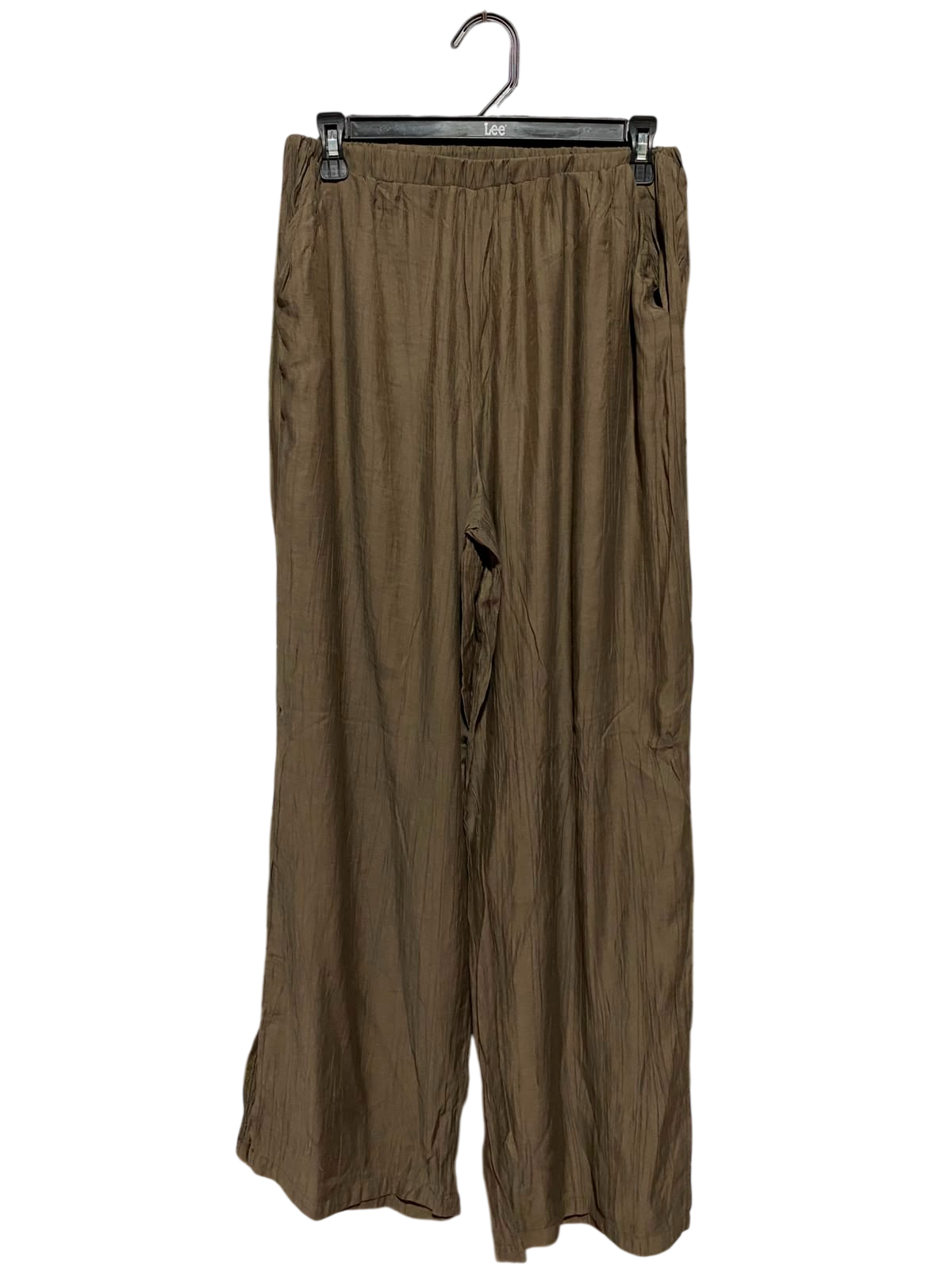 DAZY |M| WAIST 28| B36| VINTAGE INSPIRED TEXTURED WIDE-LEG TROUSERS - BROWN