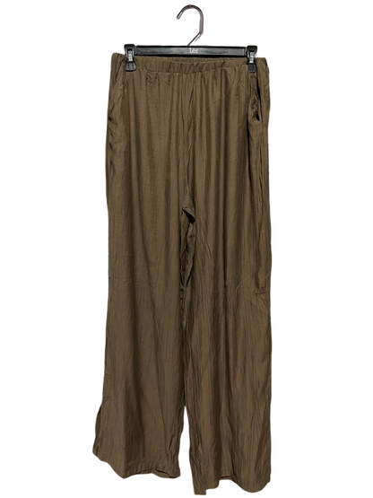 DAZY |M| WAIST 28| B36| VINTAGE INSPIRED TEXTURED WIDE-LEG TROUSERS - BROWN