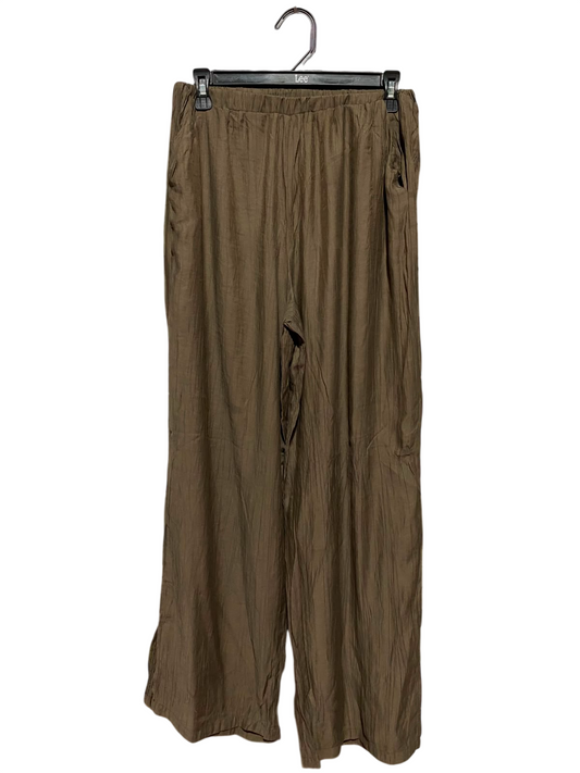 DAZY |M| WAIST 28| B36| VINTAGE INSPIRED TEXTURED WIDE-LEG TROUSERS - BROWN