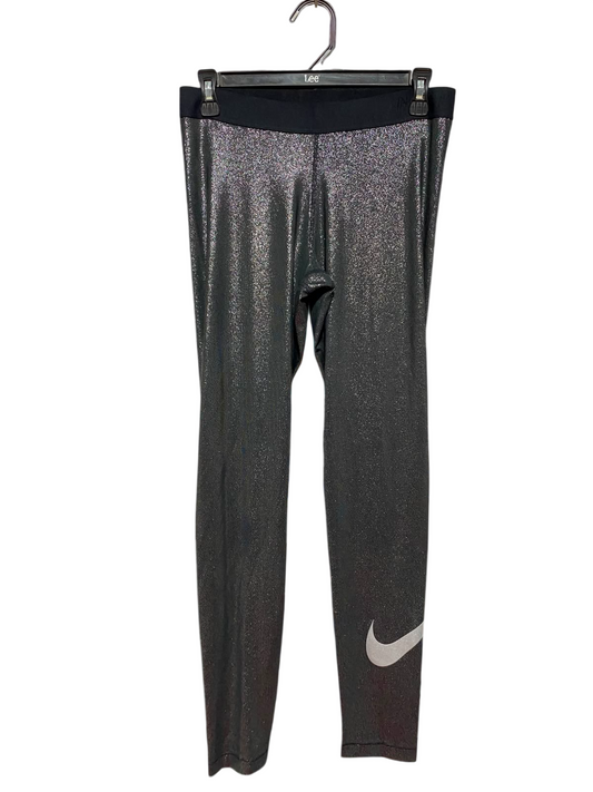 NIKE |M| WAIST 28| B36| METALLIC SHIMMER HIGH-RISE TRAINING LEGGINGS