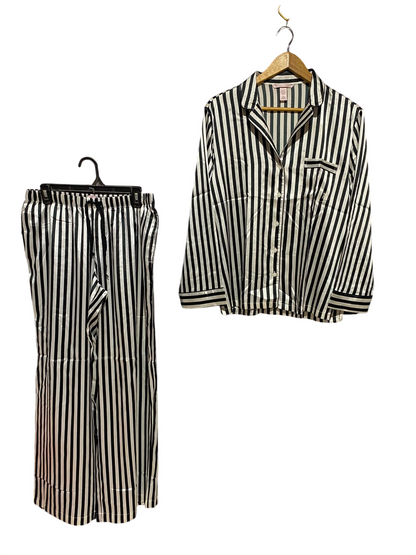 VICTORIAS SECRET |M| B36| SATIN STRIPED PAJAMA SET