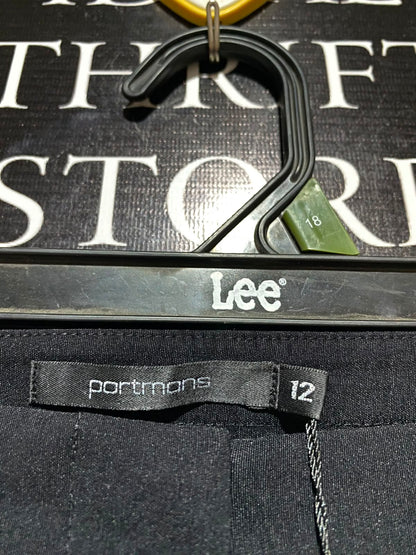 PORTMANS |M| WAIST 32| B36| PREMIUM BLACK ANKLE-LENGTH FORMAL DRESS PANTS