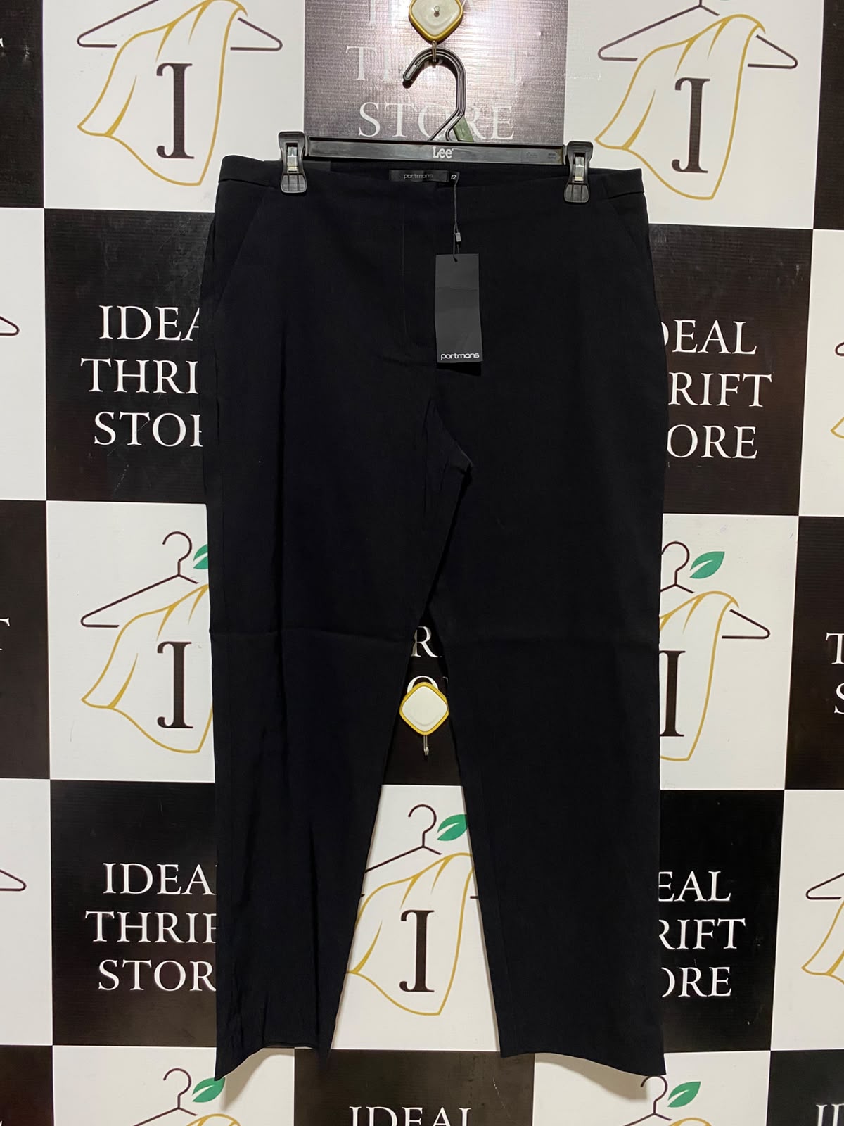 PORTMANS |M| WAIST 32| B36| PREMIUM BLACK ANKLE-LENGTH FORMAL DRESS PANTS