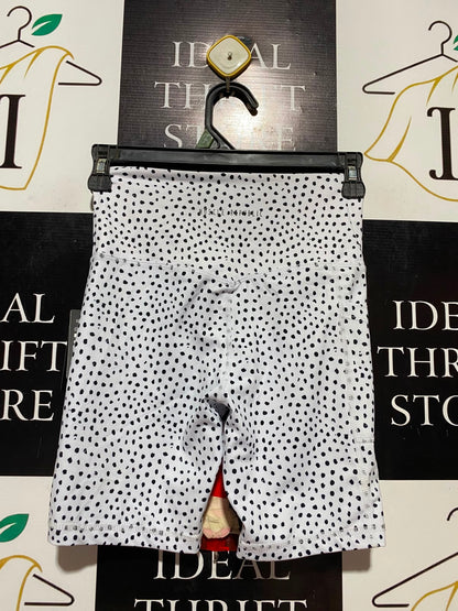 MUSCLE |XS| WAIST 22| B36| HIGH-WAISTED POLKA DOT BIKE SHORST WITH SIDE POCKETS