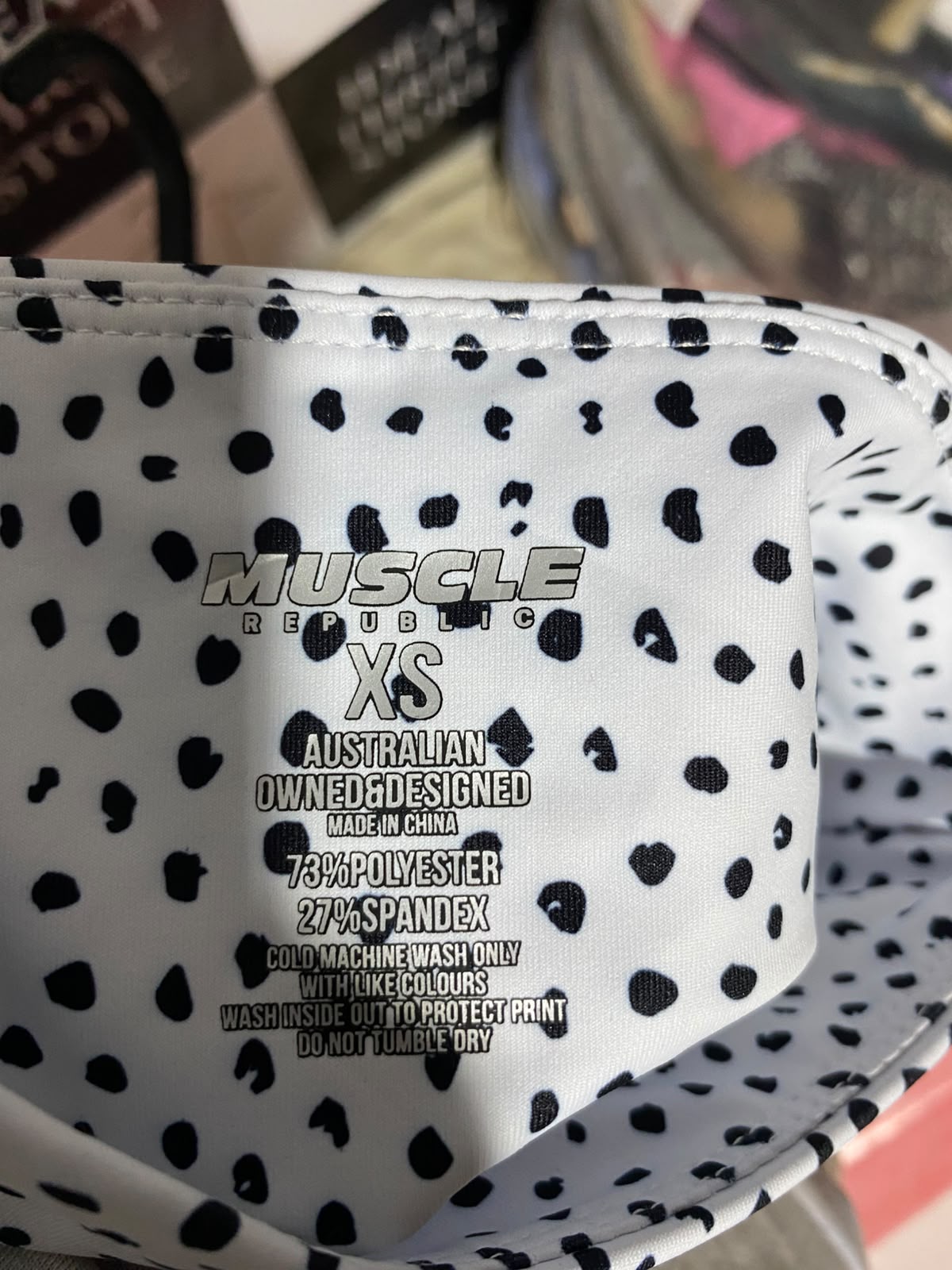 MUSCLE |XS| WAIST 22| B36| HIGH-WAISTED POLKA DOT BIKE SHORST WITH SIDE POCKETS