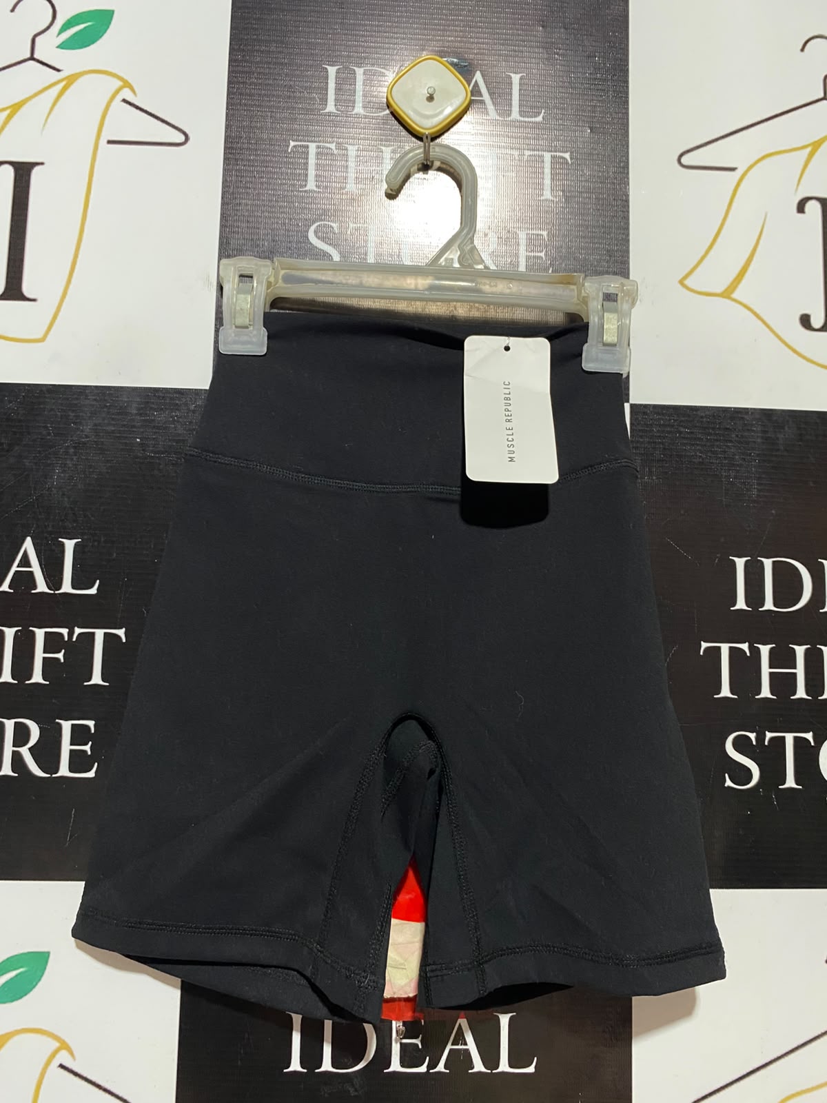 MUSCLE REPUBLIC |XS| WAIST 18| B36| HIGH-WAISTED SLEEK BLACK BIKE SHORTS
