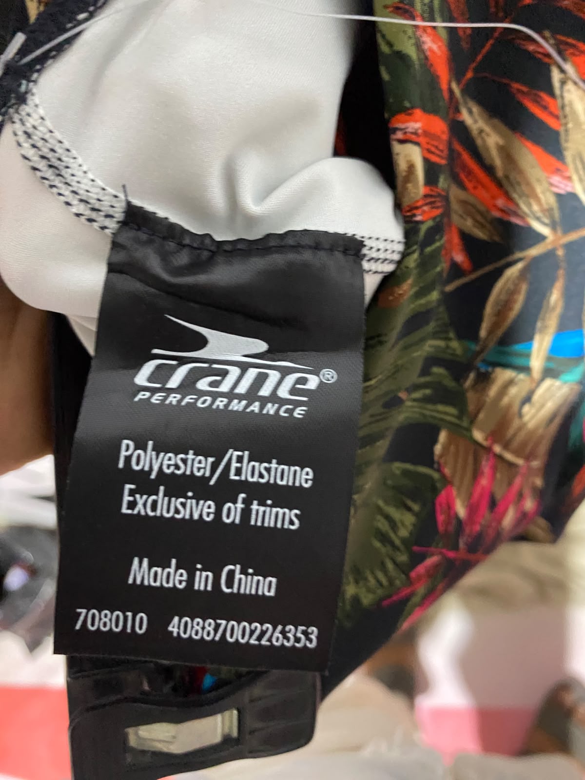 CRANE |XS| WAIST 24| B36| WOMEN'S HIGH-RISE TROPICAL PRINT 7/8 FITNESS LEGGINGS