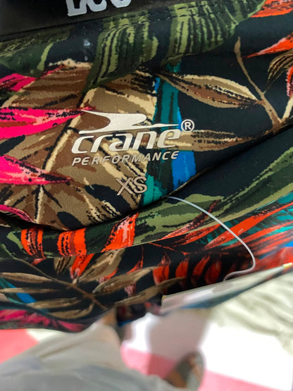 CRANE |XS| WAIST 24| B36| WOMEN'S HIGH-RISE TROPICAL PRINT 7/8 FITNESS LEGGINGS