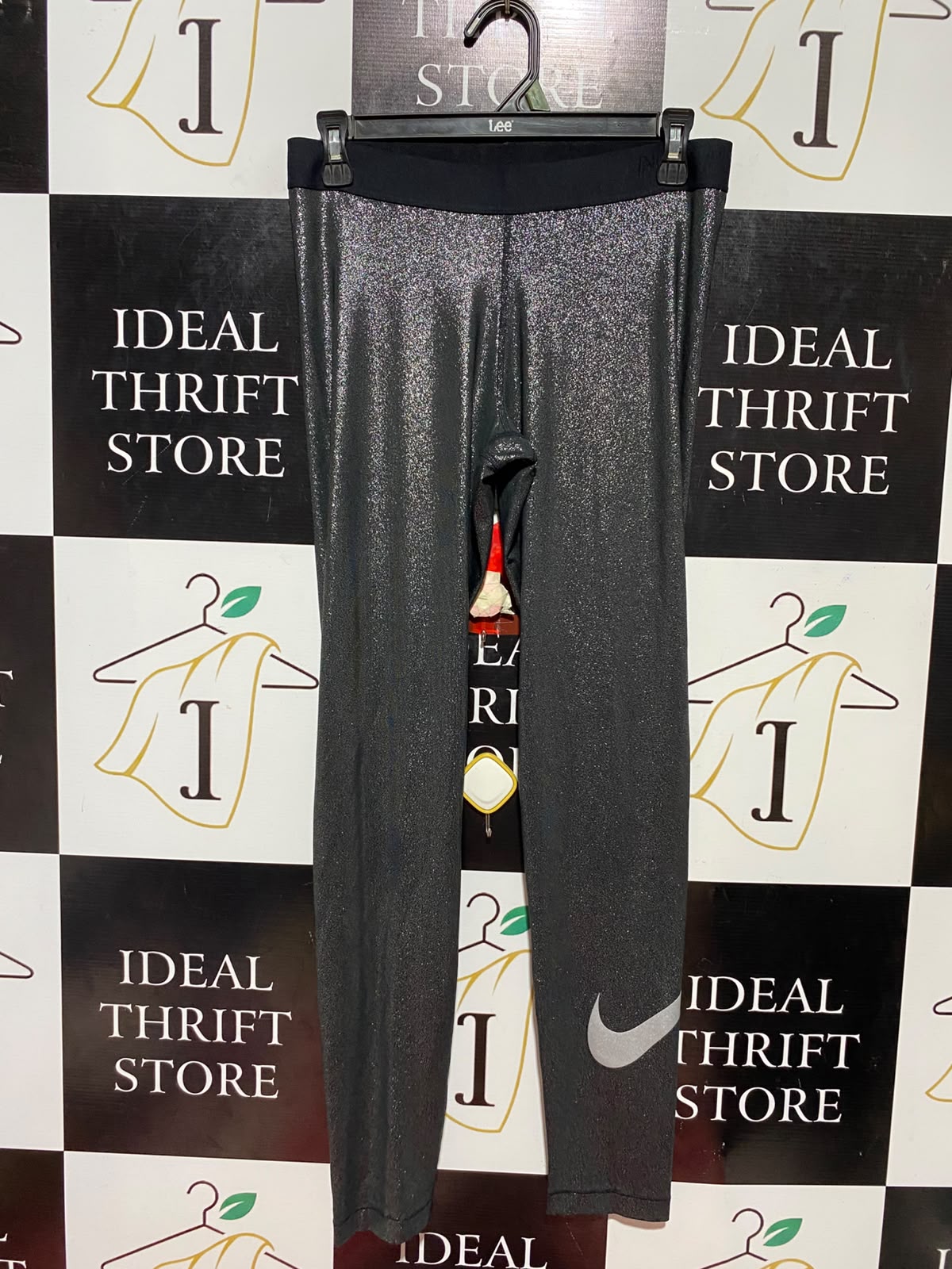 NIKE |M| WAIST 28| B36| METALLIC SHIMMER HIGH-RISE TRAINING LEGGINGS