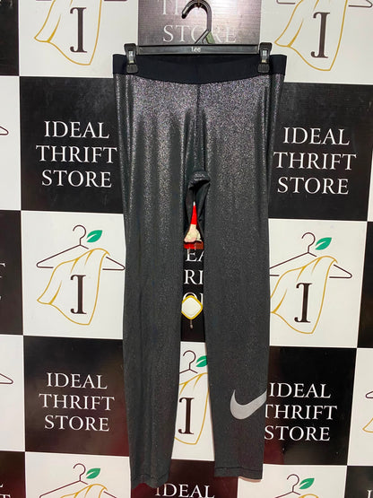 NIKE |M| WAIST 28| B36| METALLIC SHIMMER HIGH-RISE TRAINING LEGGINGS