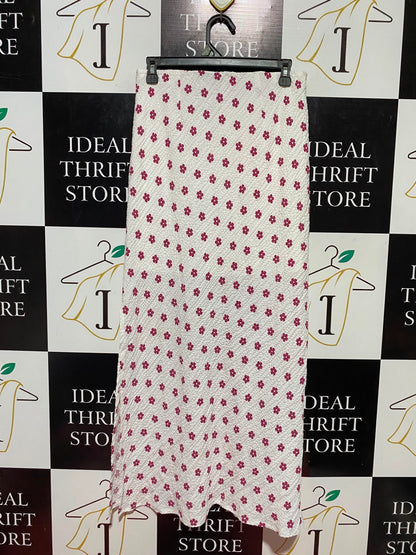 BEYOND HER |M| WAIST 28| B36| HIGH-WAISTED FLORAL MIDI SKIRT