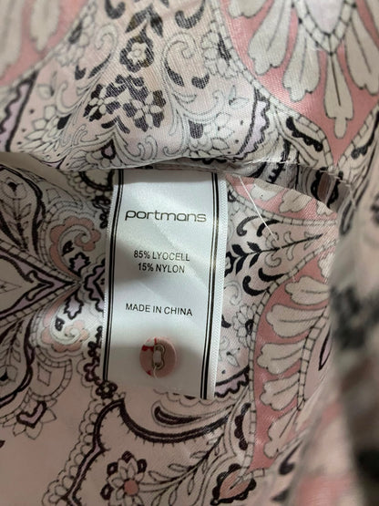 PORTMANS |L| BUST 21| B36| PAISLEY PRINT LONG-SLEEVE BUTTON-DOWN BLOUSE