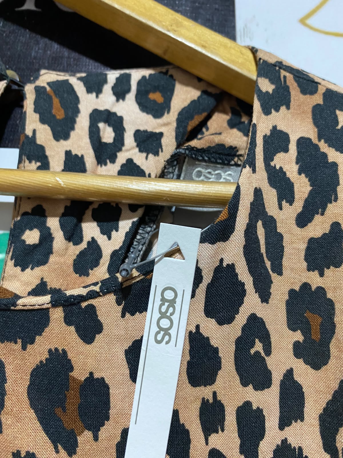 ASOS |L| BUST FREE | B36| LEOPARD PRINT FULL-LENGTH JUMPSUIT (SHORT SLEEVE)