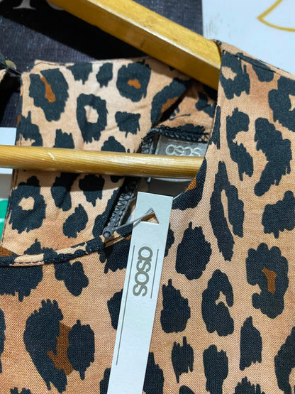 ASOS |L| BUST FREE | B36| LEOPARD PRINT FULL-LENGTH JUMPSUIT (SHORT SLEEVE)