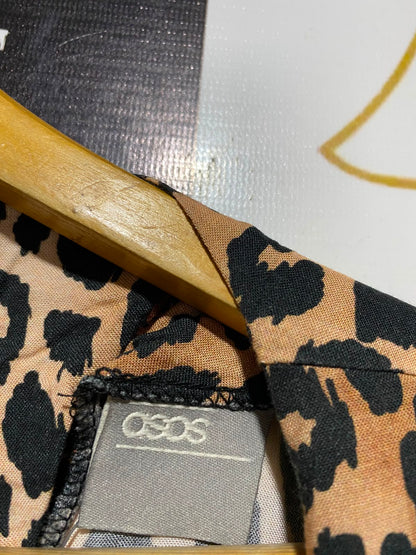 ASOS |L| BUST FREE | B36| LEOPARD PRINT FULL-LENGTH JUMPSUIT (SHORT SLEEVE)