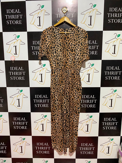 ASOS |L| BUST FREE | B36| LEOPARD PRINT FULL-LENGTH JUMPSUIT (SHORT SLEEVE)