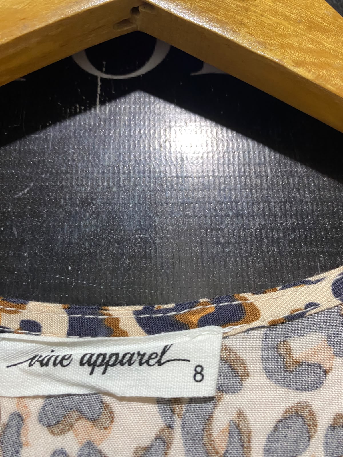VINE APPAREL |S| BUST 17| B36| WOMEN'S LEOPARD PRINT BUTTON-DOWN MIDI DRESS