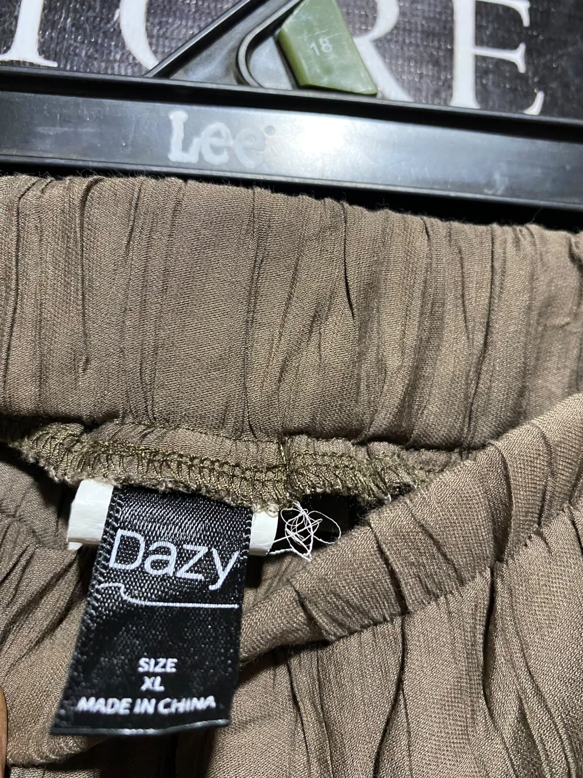 DAZY |M| WAIST 28| B36| VINTAGE INSPIRED TEXTURED WIDE-LEG TROUSERS - BROWN