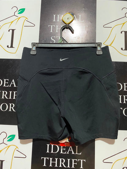 NIKE |L| WAIST 28| B36| HIGH-RISE ATHLETIC RUNNING SHORTS WITH SIDE POCKETS - BLACK