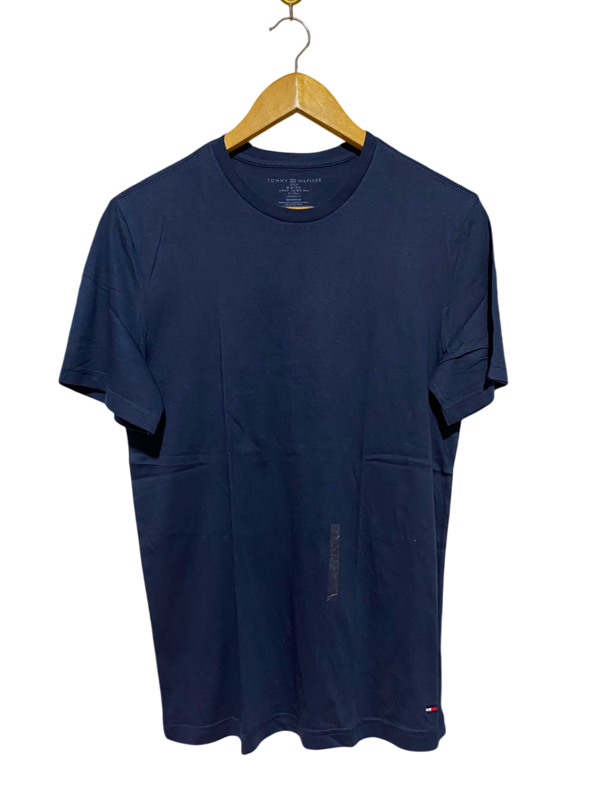 TOMMY  HILFIGER |M| BUST 18| B37| NAVY BLUE CREW NECK T-SHIRT CLASSIC SHORT SLEEVE SOLID COTTON TEE BRAND NEW