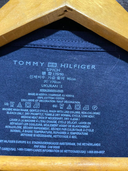 TOMMY  HILFIGER |M| BUST 18| B37| NAVY BLUE CREW NECK T-SHIRT CLASSIC SHORT SLEEVE SOLID COTTON TEE BRAND NEW