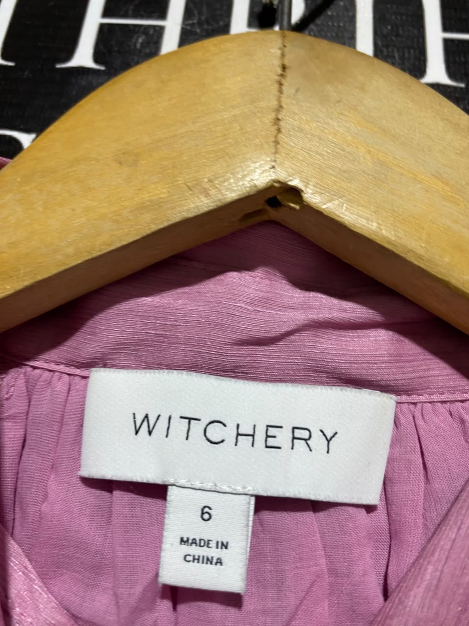 WITCHERY |M| BUST 18| B37| MAUVE PINK TIERED SHIRT DRESS BUTTON UP LONG BALLOON SLEEVE CRINKLE MINI SHIRTDRESS