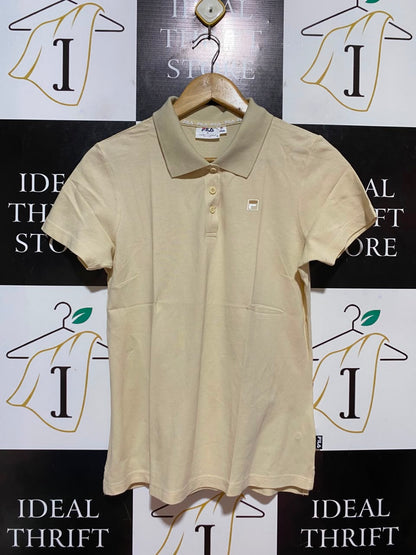 FILA |M| BUST 18| B36| WOMEN'S CLASSIC PIQUÉ SHORT SLEEVE POLO SHIRT IN BEIGE / LIGHT TAN