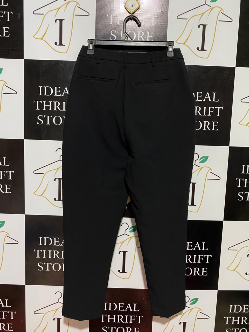 PREVIEW |M| BUST 28| B36| PREVIEW CLASSIC BLACK HIGH-WAISTED TAPERED ANKLE TROUSERS