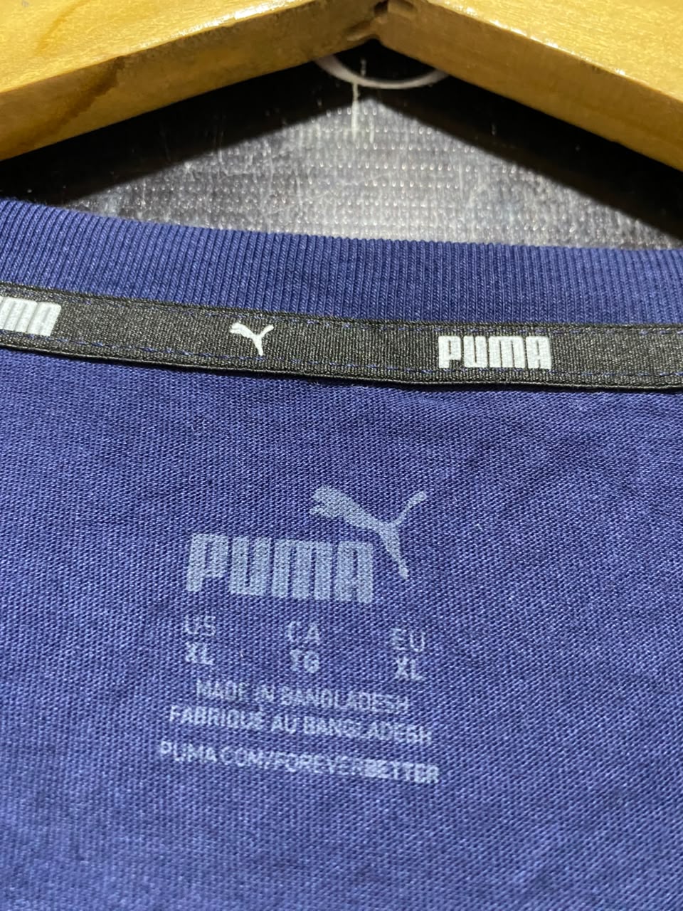 PUMA |XL| BUST 24| B36| CLASSIC NAVY BLUE BIG LOGO CREWNECK T-SHIRT - COMFORTABLE COTTON SHORT-SLEEVE SPORTY TEE