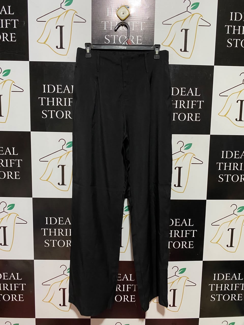 SHEIN |L| WAIST 30| B36| BLACK HIGH-WAISTED PLEATED TROUSERS - CLASSIC WIDE-LEG TAILORED PANTS FOR WOMEN