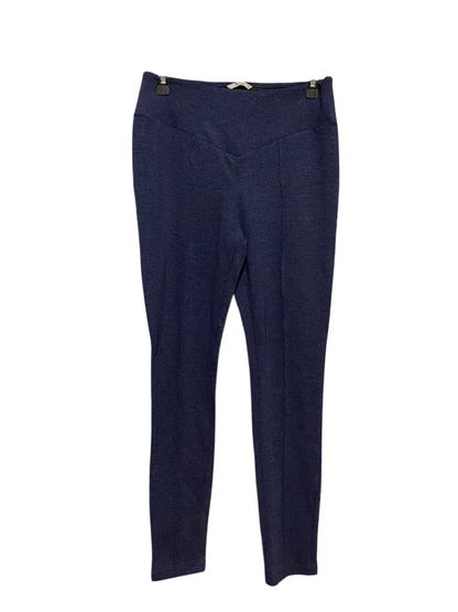 TU WOMAN |L| WAIST 29| B37| DEEP NAVY BLUE DENIM-LOOK COMFORT LEGGINGS - HIGH-WAISTED SLIMMING PANTS WITH V-WAIST