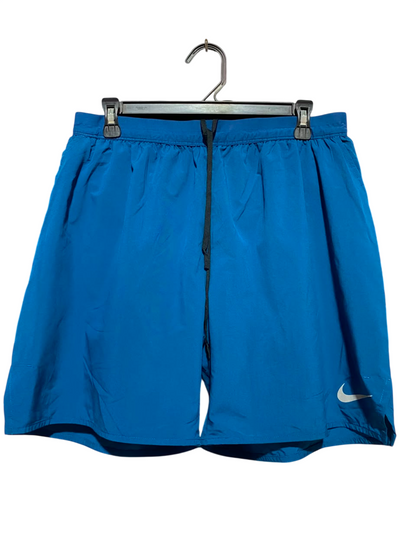 NIKE |XL| WAIST 31| B37| BLUE RUNNING SHORTS - LIGHTWEIGHT ATHLETIC SPORTS SHORTS WITH DRAWSTRING