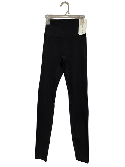 MUSCLE REPUBLIC |XS| WAIST 18| B37| BLACK ACTIVEWEAR LEGGINGS - HIGH-WAISTED FULL-LENGTH COMPRESSION PANTS