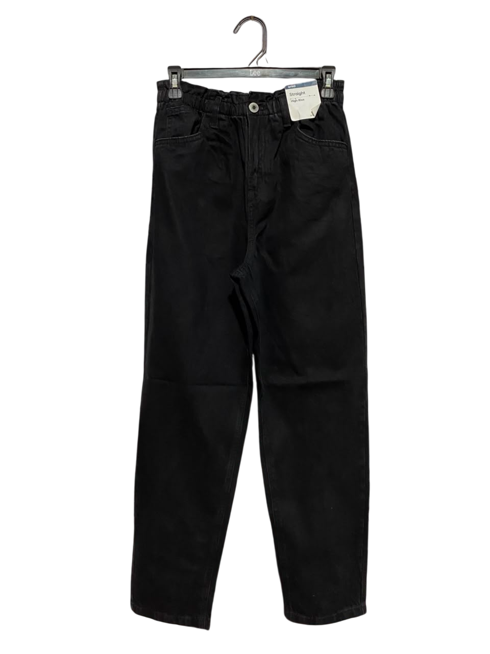 ANKO |S| WAIST 26| B37| CLASSIC BLACK DENIM PANTS WITH ELASTICATED WAIST