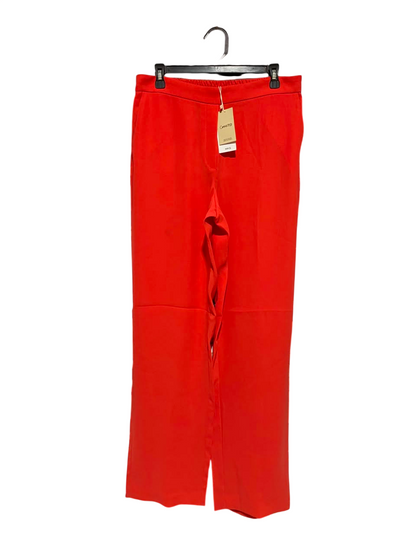 MNG |L| WAIST 32| B37| VIBRANT RED WIDE-LEG TROUSERS - HIGH-WAISTED CHIC CASUAL PANTS