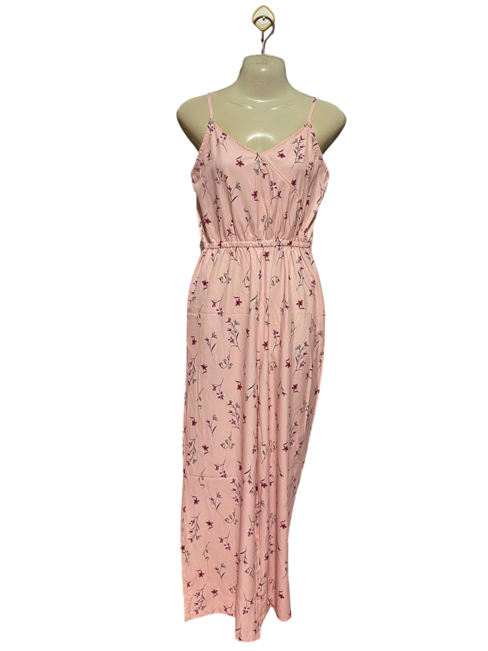 ALREDINE |M| BUST 17| B37| WOMEN'S PINK FLORAL PRINT CASUAL JUMPSUIT