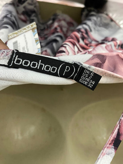BOOHOO |S| BUST 15| B37| WOMEN'S FLORAL HALTER NECK MINI DRESS
