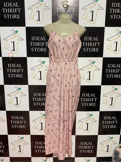 ALREDINE |M| BUST 17| B37| WOMEN'S PINK FLORAL PRINT CASUAL JUMPSUIT