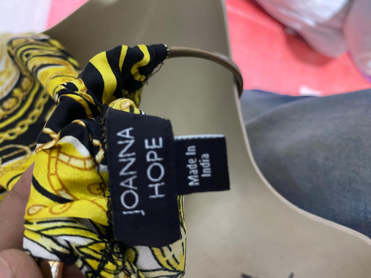 JOANNA HOPE |L| BUST FREE| B37| WOMEN'S LUXURY BAROQUE PRINT HALTER MAXI DRESS - GOLD AND BLACK