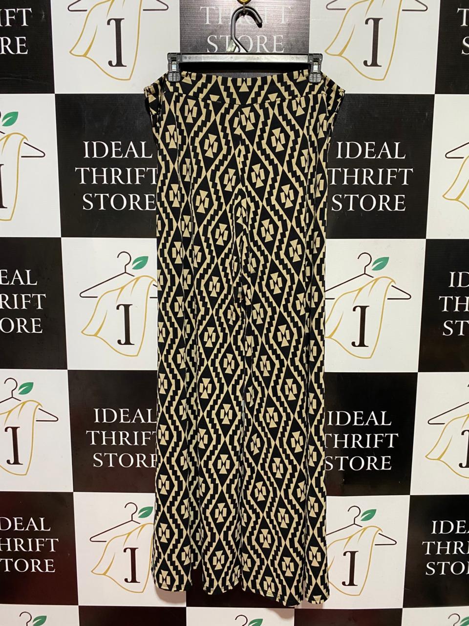 AUDITIONS |XXL| WAIST 36| B37| GEOMETRIC AZTEC PRINT WIDE-LEG PANTS