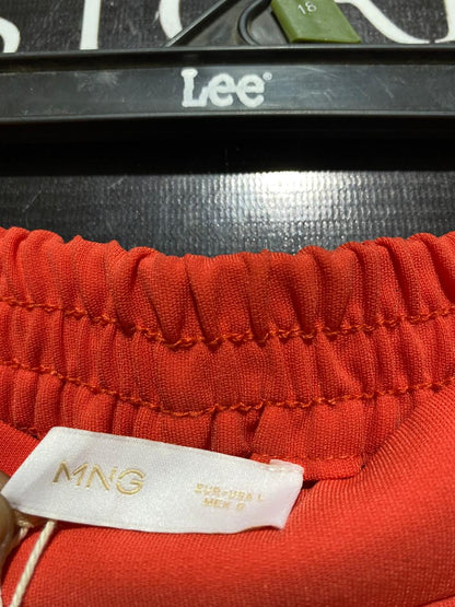 MNG |L| WAIST 32| B37| VIBRANT RED WIDE-LEG TROUSERS - HIGH-WAISTED CHIC CASUAL PANTS