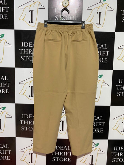 ZARA |XL| WAIST 32| B37| CHIC TAILORED PANTS WITH GOLD BUTTON