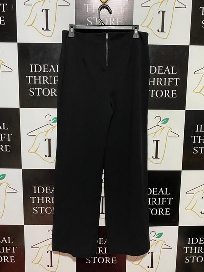 ST FROCK |XL| WAIST 32| B37| BLACK WIDE-LEG DRESS PANTS - HIGH-WAISTED SLEEK TROUSERS