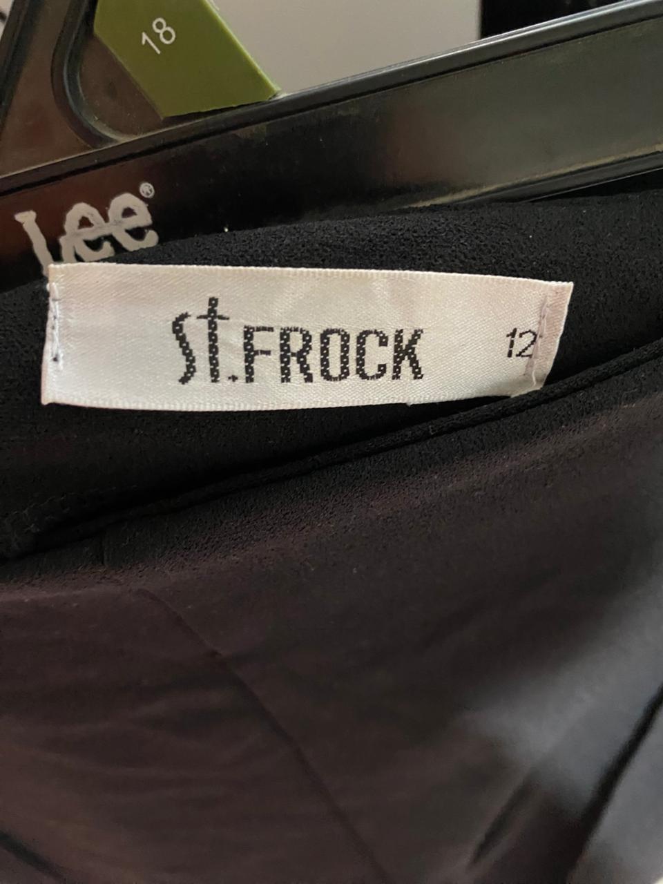 ST FROCK |XL| WAIST 32| B37| BLACK WIDE-LEG DRESS PANTS - HIGH-WAISTED SLEEK TROUSERS
