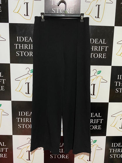 ST FROCK |XL| WAIST 32| B37| BLACK WIDE-LEG DRESS PANTS - HIGH-WAISTED SLEEK TROUSERS