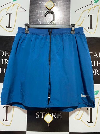 NIKE |XL| WAIST 31| B37| BLUE RUNNING SHORTS - LIGHTWEIGHT ATHLETIC SPORTS SHORTS WITH DRAWSTRING