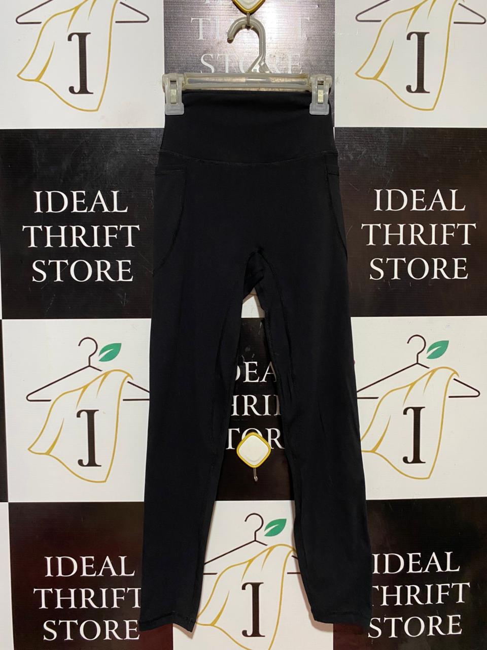 MUSCLE REPUBLIC |XS| WAIST 18| B37| BLACK HIGH-WAISTED ACTIVEWEAR LEGGINGS