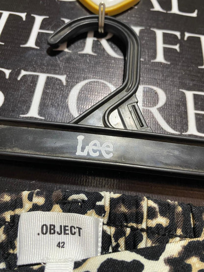 OBJECT |L| WAIST 31| B37| LEOPARD PRINT WIDE-LEG PANTS - HIGH-WAISTED STATEMENT TROUSERS WITH FRONT PLEATS