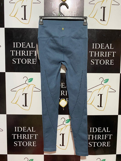 SPIRITUAL GANGSTER |XS| WAIST 24| B37| DUSKY TEAL BLUE SEAMLESS COMPRESSION LEGGINGS